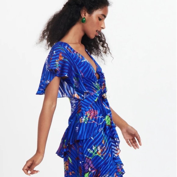 Janelle Printed Tiered Stretch-Silk Maxi Dress NWT - Picture 8 of 8